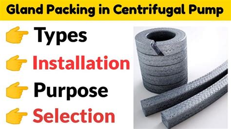 centrifugal pump rope packing|pump packing instructions.